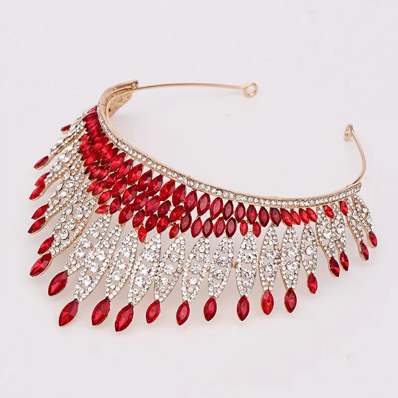 Glamorøs rhinestone-tiara for damer, en nydelig krone til fest og bryllup