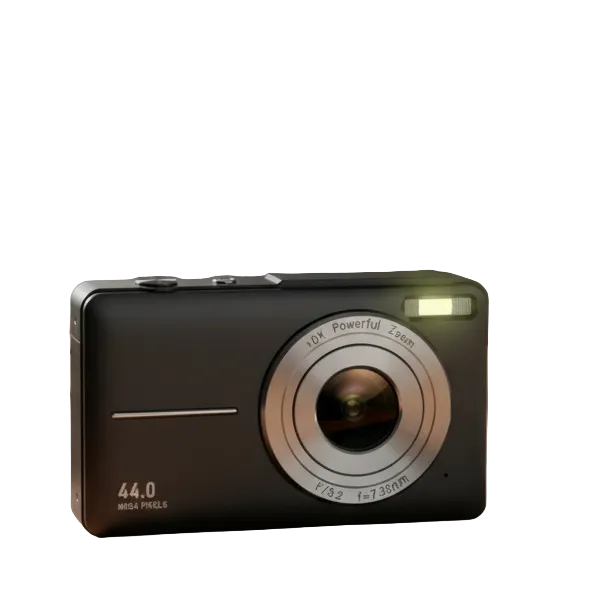 Grønt vintage digitalkamera med 1080p video, retro design for glemte minner og reisefotografering.