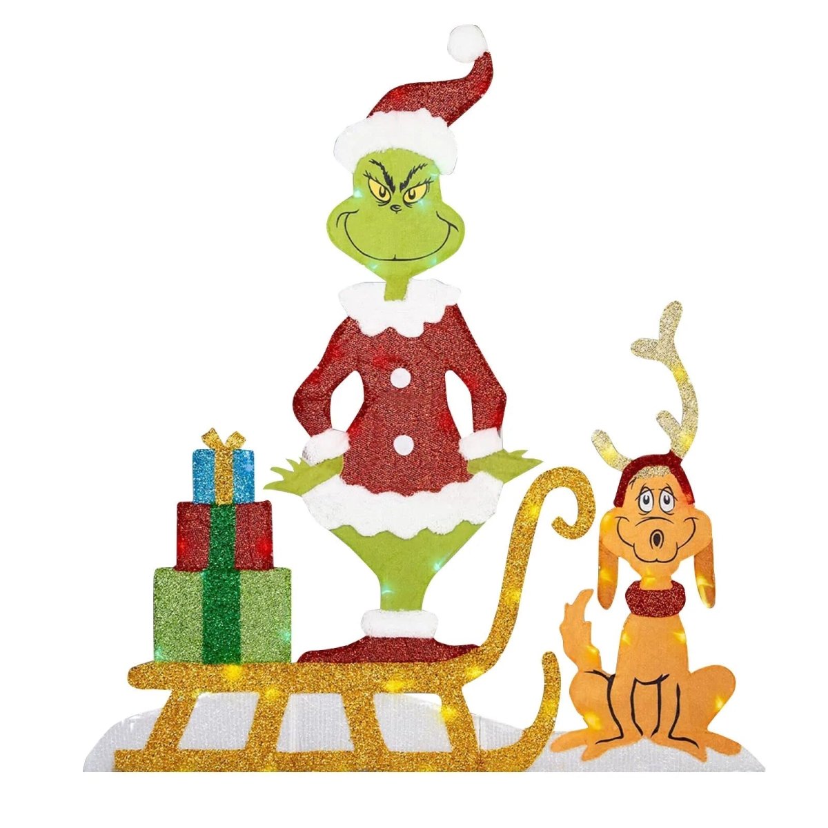Sesongdekorasjon: Grinch LED hagefigur for en morsom jul