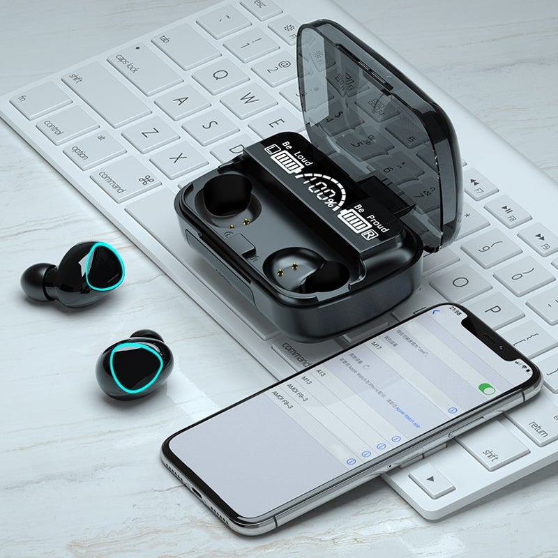 "Grønne Bluetooth trådløse øretelefoner med berøringskontroll og IPX4 vanntett design for trening og utendørs bruk."