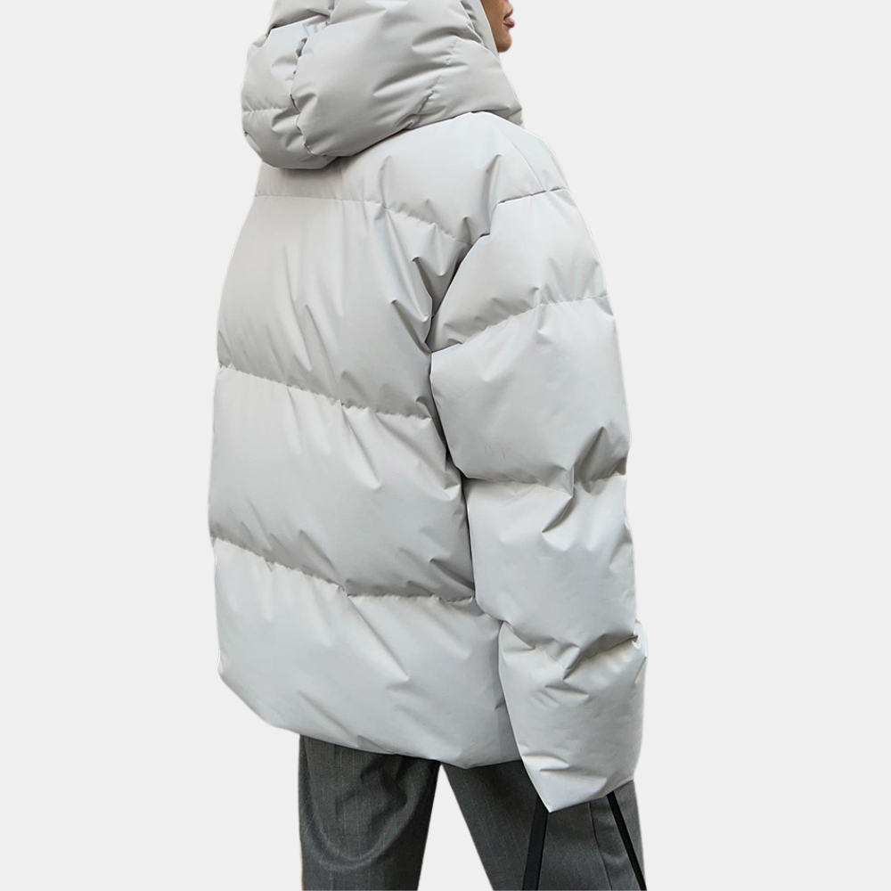 "Gul dame pufferjakke, myk polstring, moderne stil, str. XS-XL, ideell til kaldt vær, frontvisning, vinterjakke kvinner."