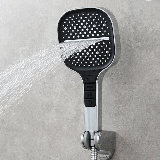 Stilrent håndholdt dusjhode for baderomsinnredning, med 7 funksjonelle spraymoduser.