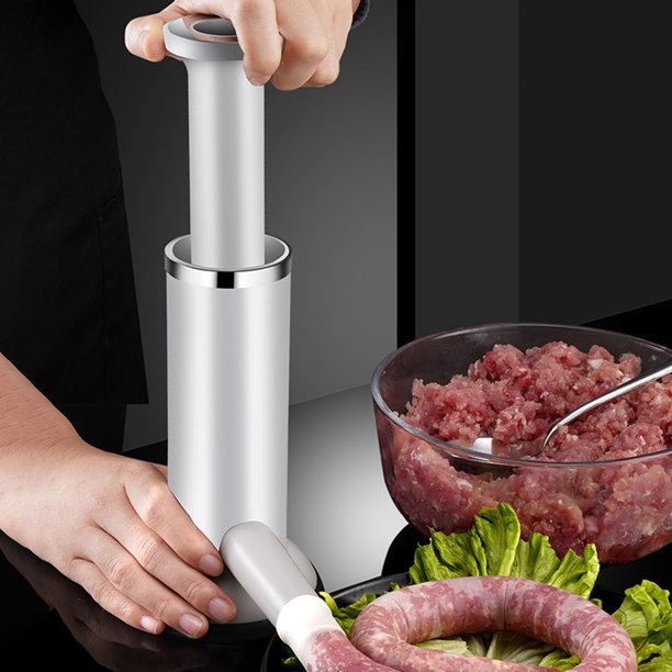 Hjemmelaget pølseproduksjon lett med denne håndholdte pølsemakeren.