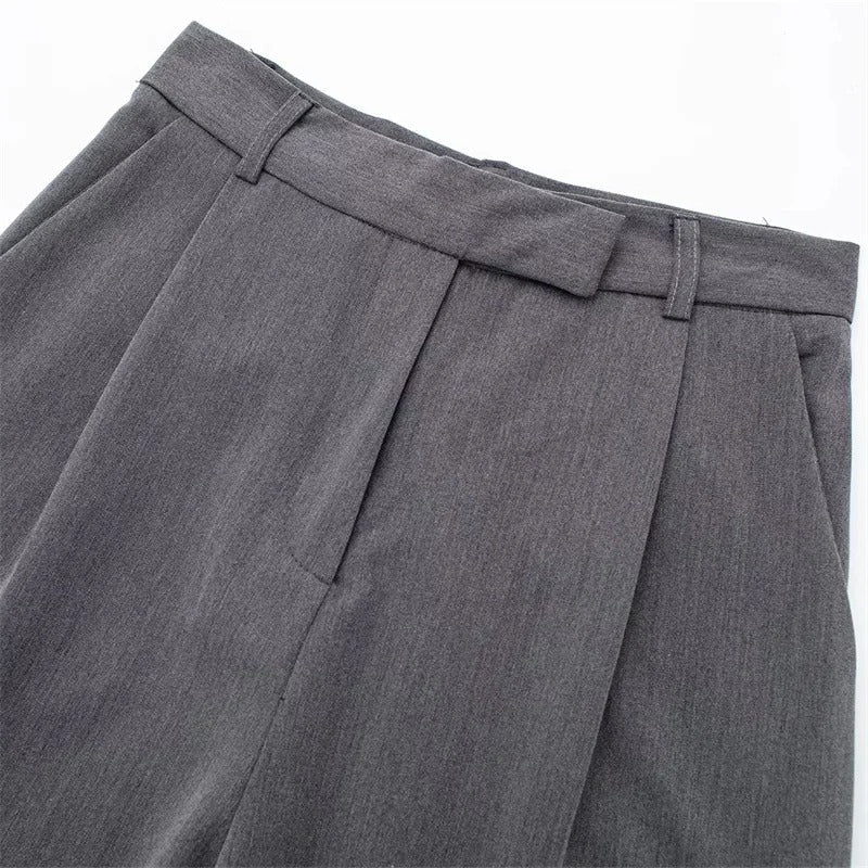 Stilige baggy bukser for kvinner med høy midje, ideell for hverdagsbruk og mote.