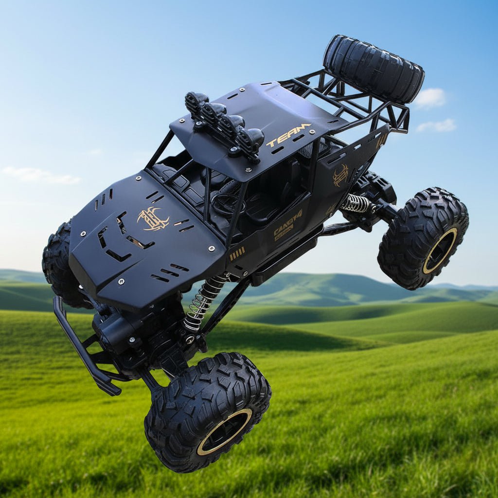 Lekebil: Høyhastighets monstertruck for barn, 4x4 offroad med metallhus