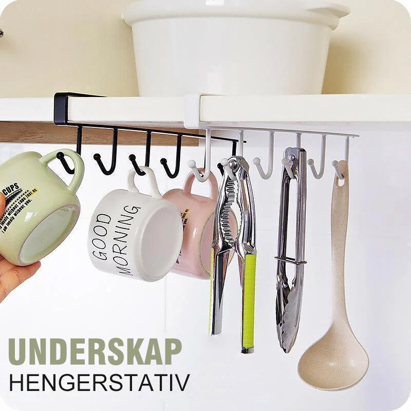 "Hengekroker under skap i metall for kjøkken, plassbesparende, elegant design for oppbevaring, enkel installasjon"