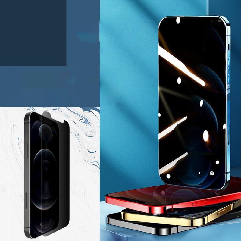 "Herdet glass skjermbeskytter for iPhone med personvern, sterk beskyttelse mot riper, ultraklar, enkel installasjon."