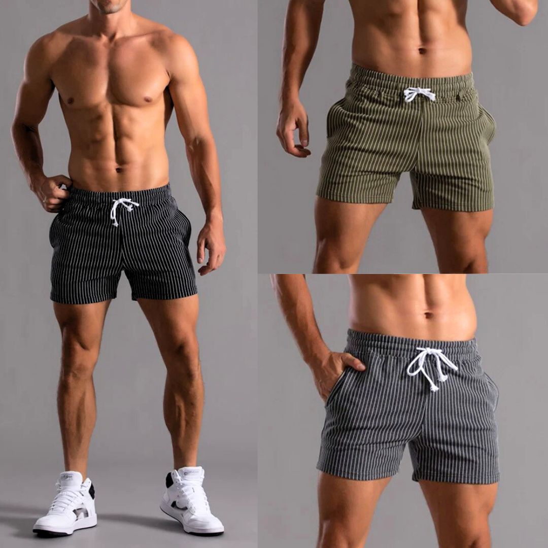 Allsidige herre athleisure shorts, komfortable og stilige for sport og casual bruk, med snøring.