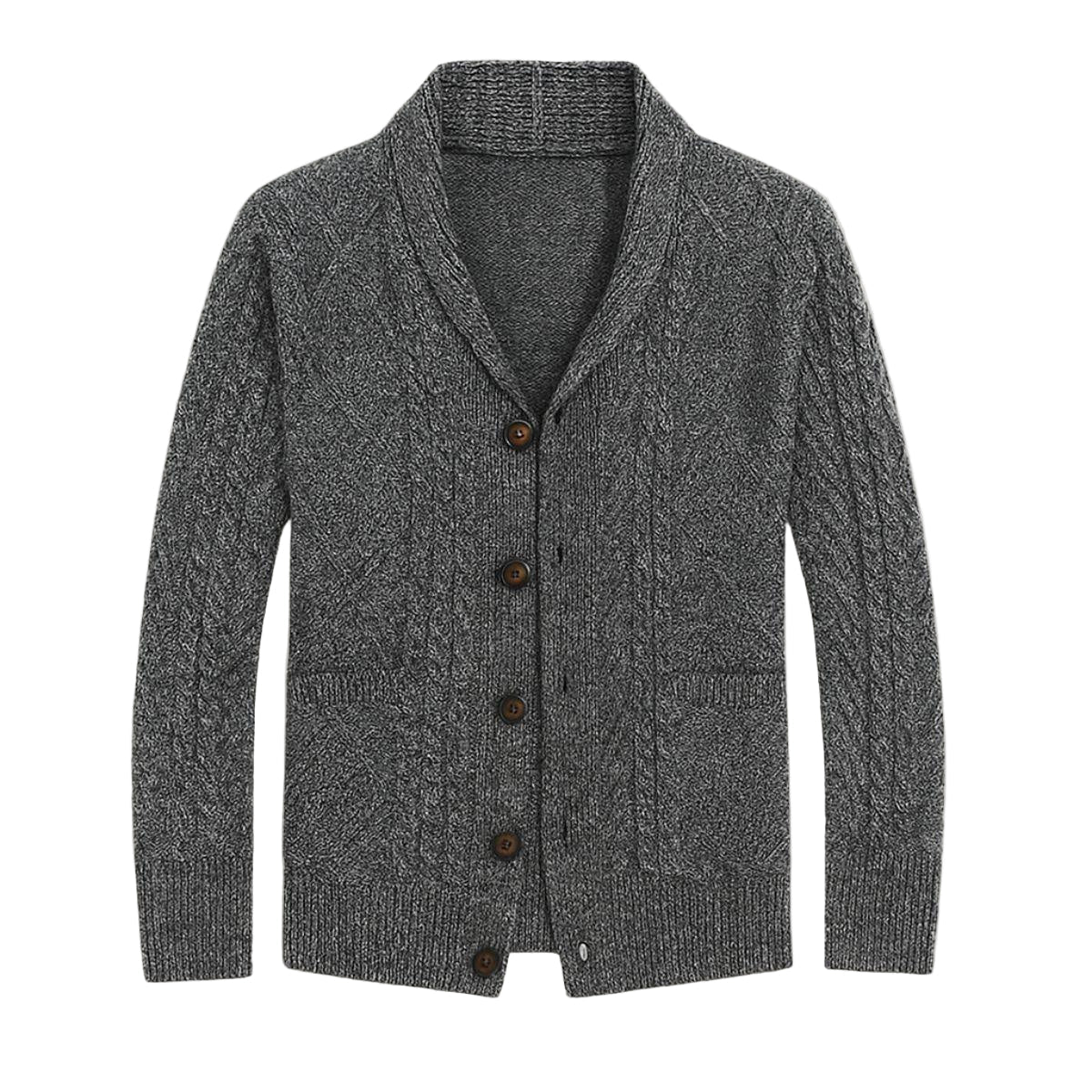 Herre avslappet cardigan jakke, komfortabel og elegant, perfekt for lagdelt herremote.