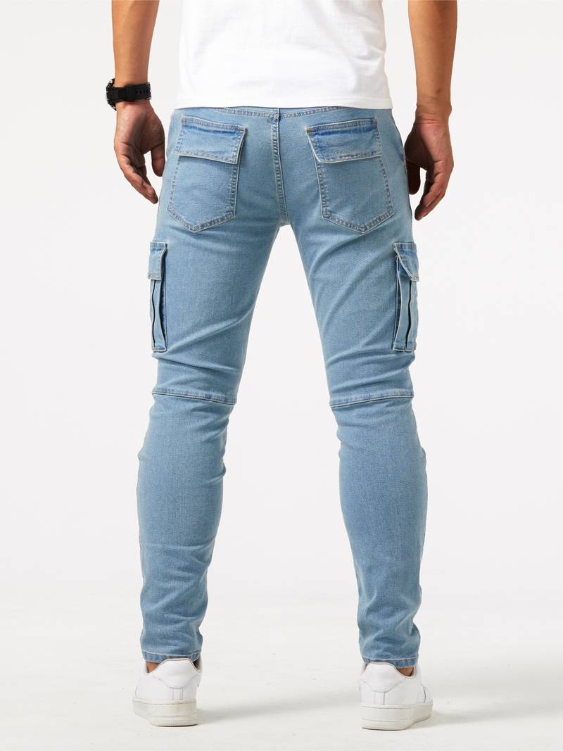Komfortable herre cargo jeans, ideelle for hverdagsstil.