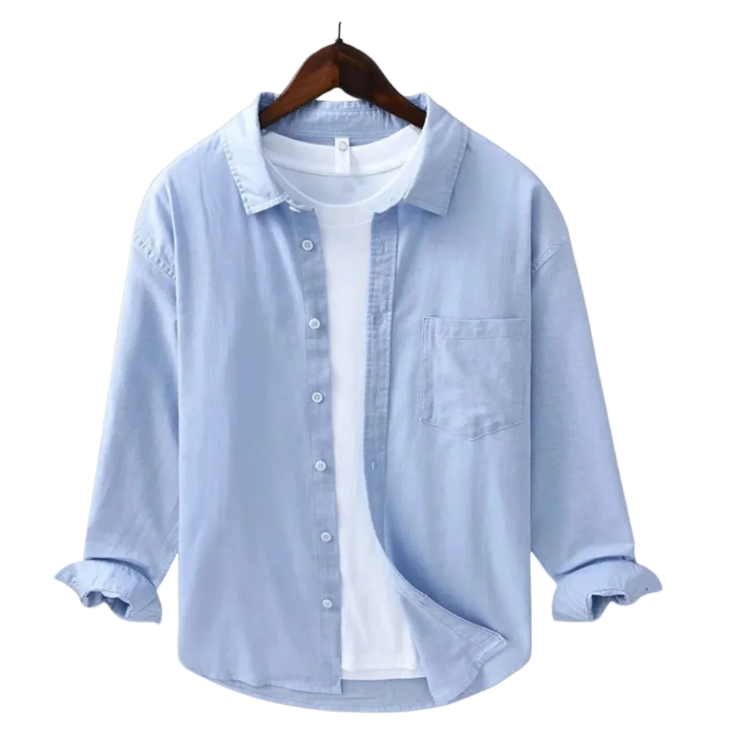 Herre chemise i avslappet passform for komfort og stil, allsidig for sommer og hverdag.