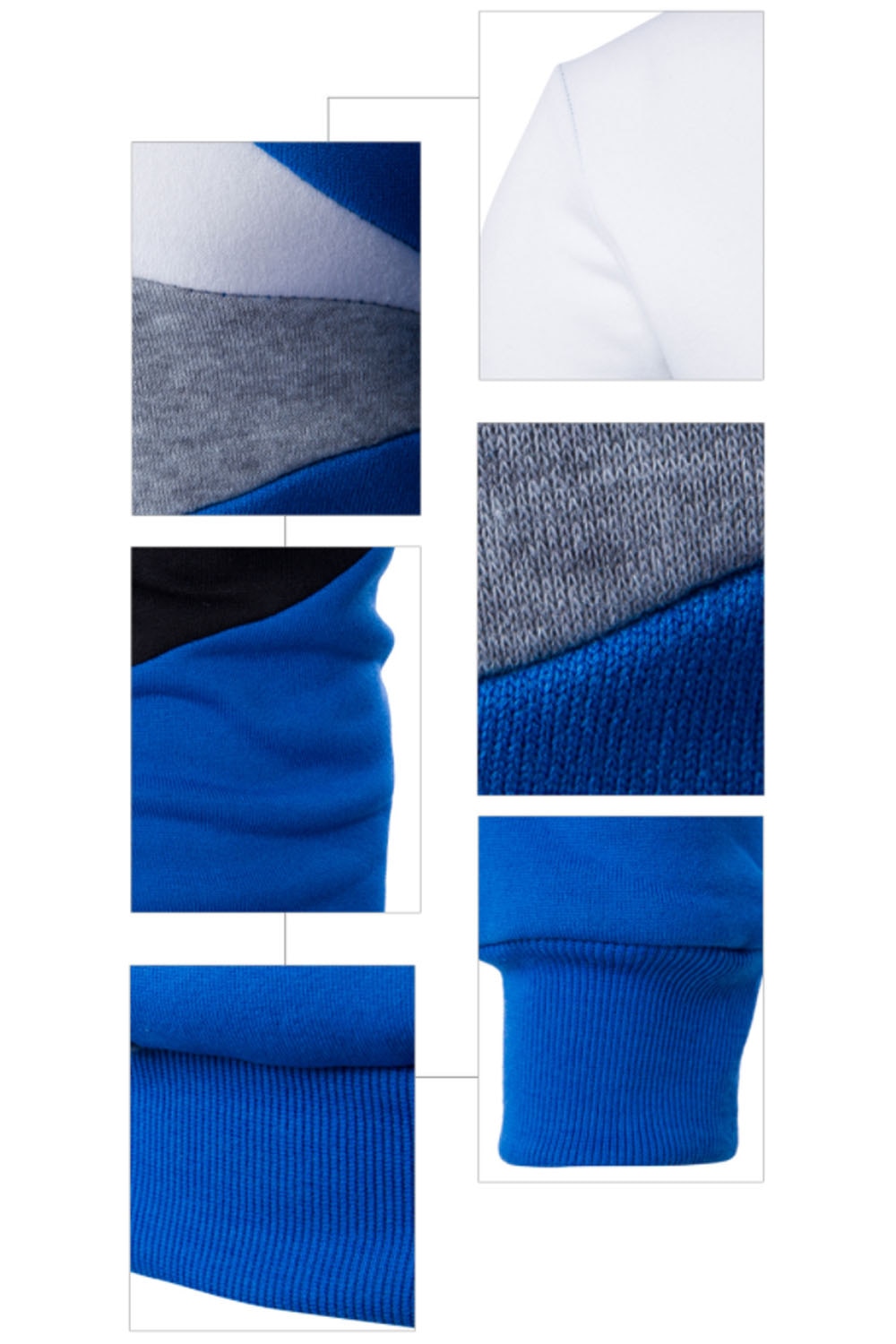 Hvit collegegenser for herre, med rund hals og casual stil, egnet for både fritid og en penere hverdagslook.