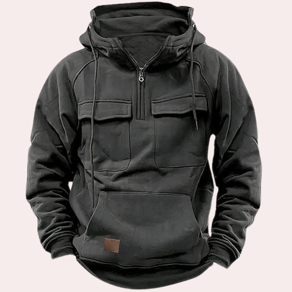 Maskulin og stilren herre hættetrøye. En komfortabel genser som passer til enhver garderobe.
