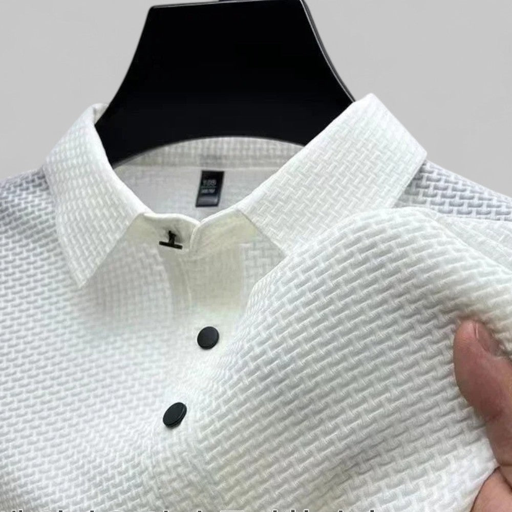 Stilig kortermet polo t-skjorte for menn, perfekt for en casual hverdag og moderne menns mote.