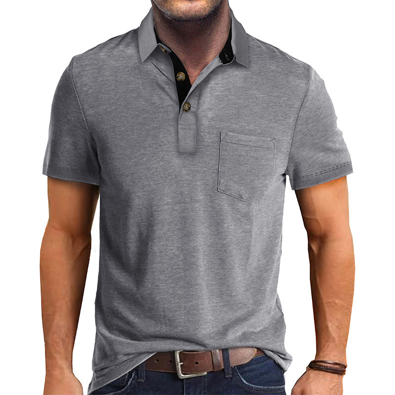 Stilren herre poloshirt, passer til kontor og fritid.