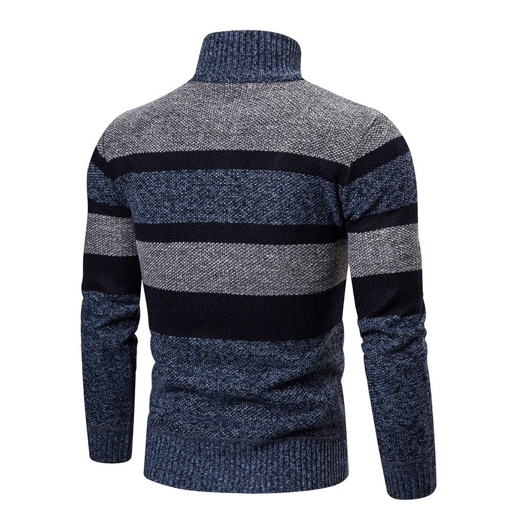 Komfortabel herre cardigan i smal passform med striper. Perfekt for vår og høst.