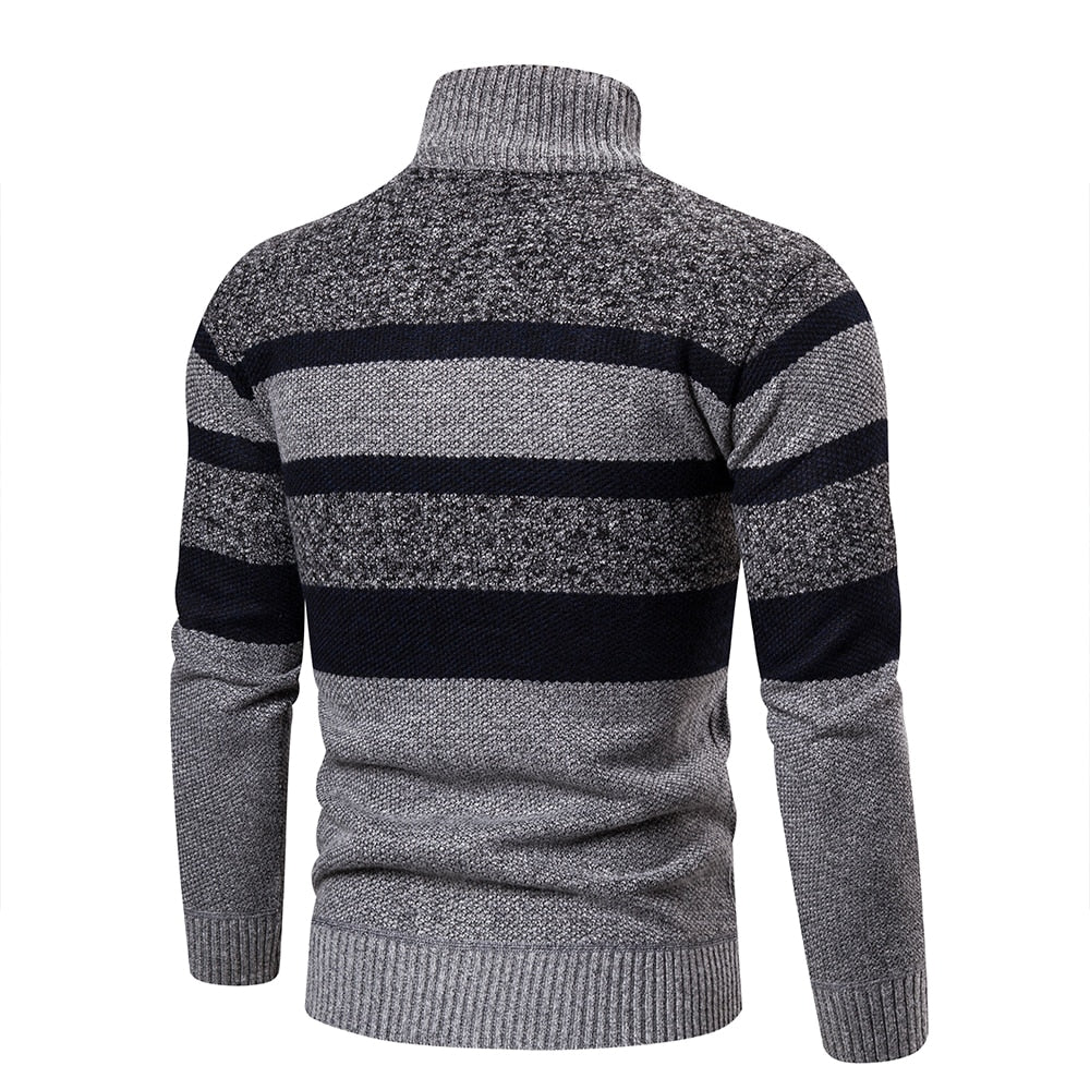 Slim fit herre cardigan, strikket med moderne stripete design. Ideell for høst.