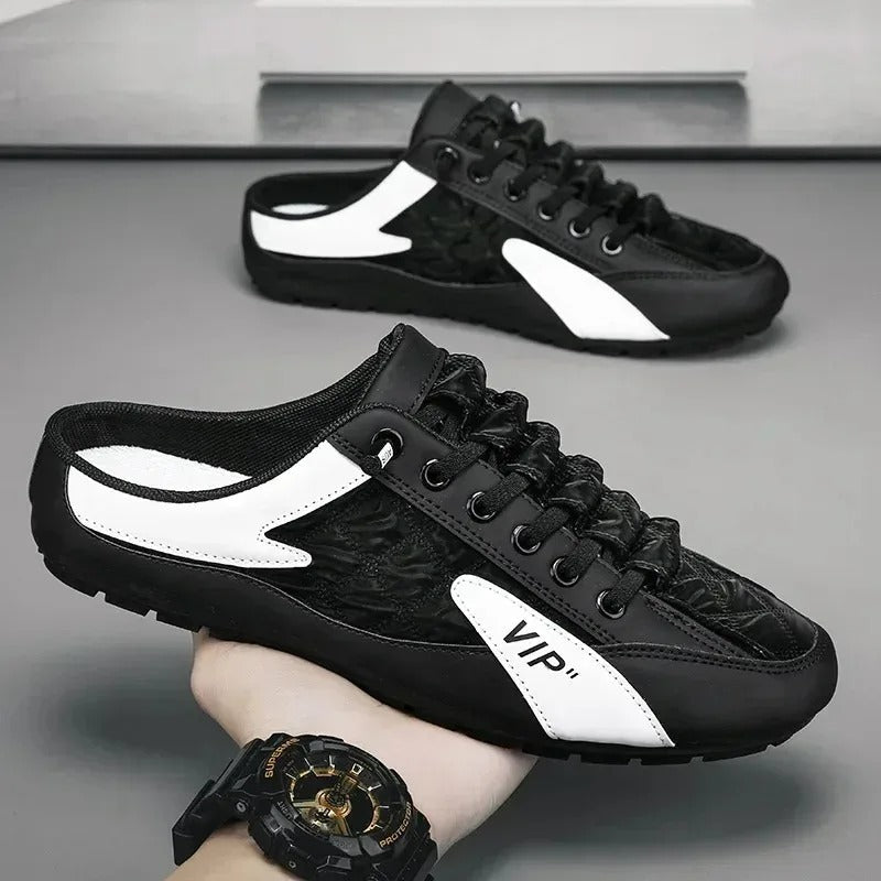 Praktiske herre tøfler/sandaler for sommerbruk, med myk såle og lettvektig design.