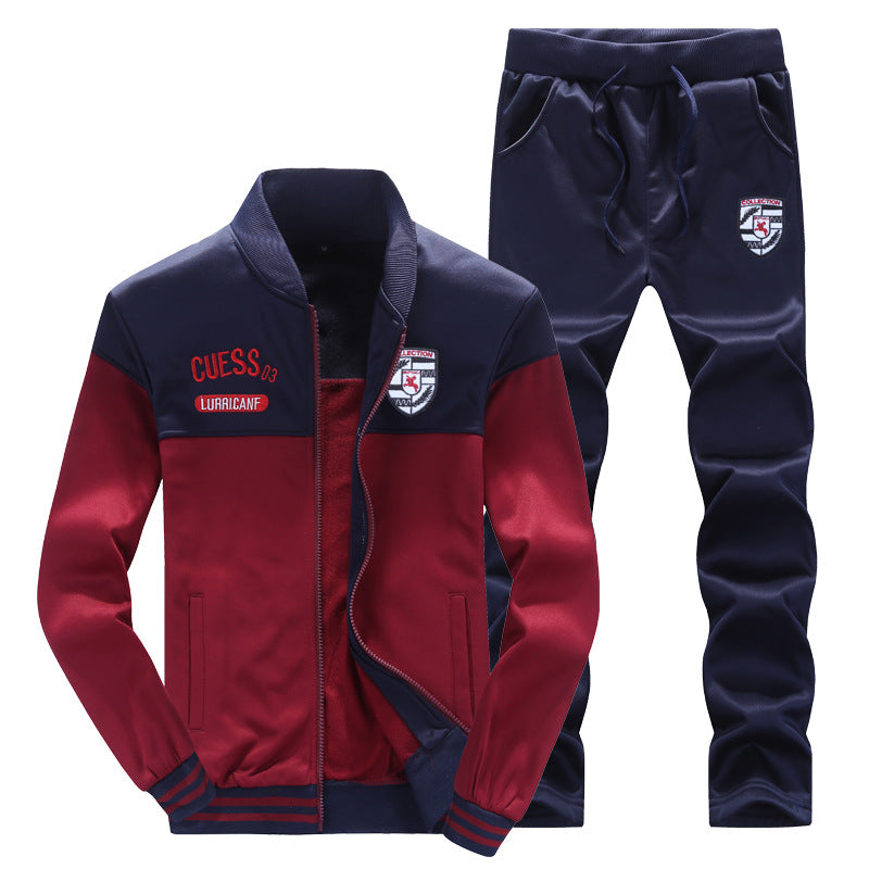 Komplett herre aktivtøy sett med sporty baseball-design. Ideelt fritidsklær for menn.