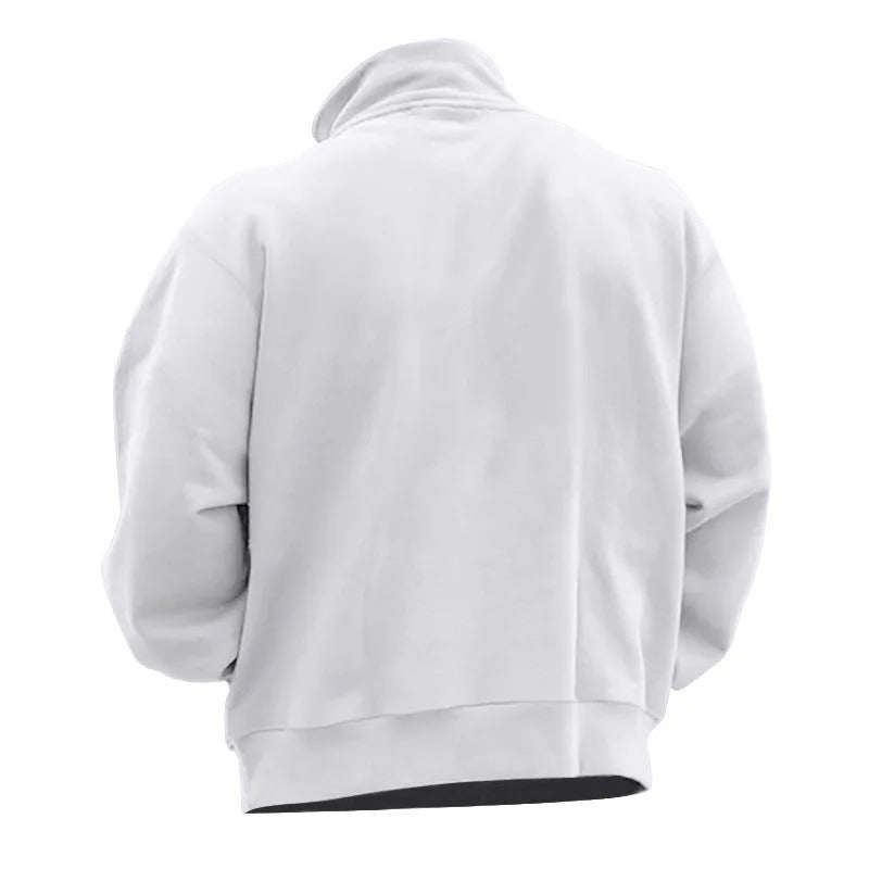 Herre sweatshirt, perfekt for lag-på-lag. Halv glidelås, ståkrage gir fleksibel stil.