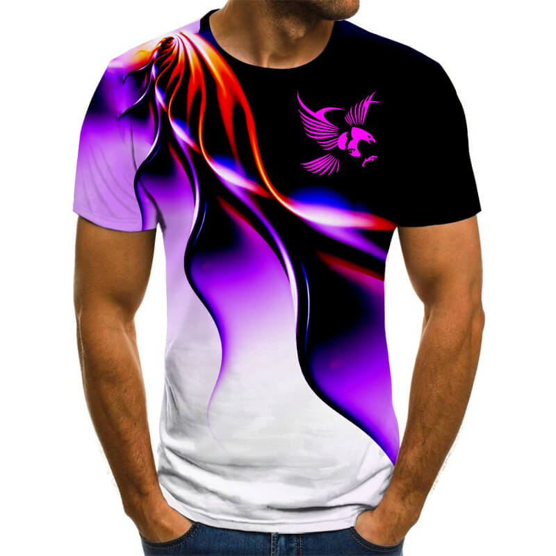 Pustende herre t-skjorte i polyester. Perfekt for trening, sport og aktiv fritid. Med stilig 3D-effekt.
