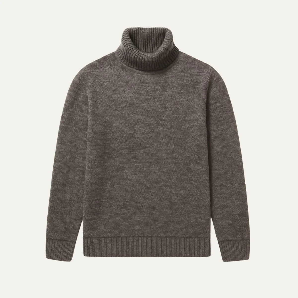 Svart herre turtleneck genser, perfekt for stilfull lag-på-lag, business eller fritid.