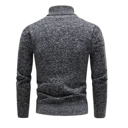 Moderne klassisk herre genser med turtleneck, perfekt for en elegant og varm look.