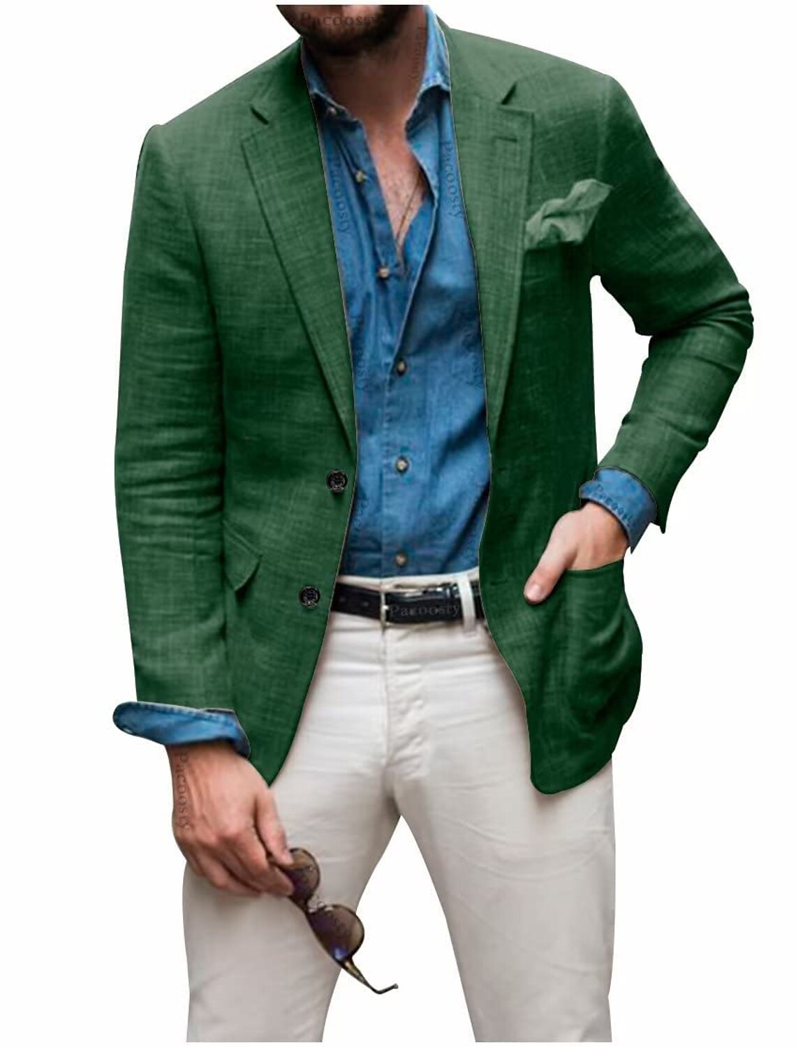 Stilfull herreblazer med uformell passform, gir et sofistikert preg til ethvert antrekk.