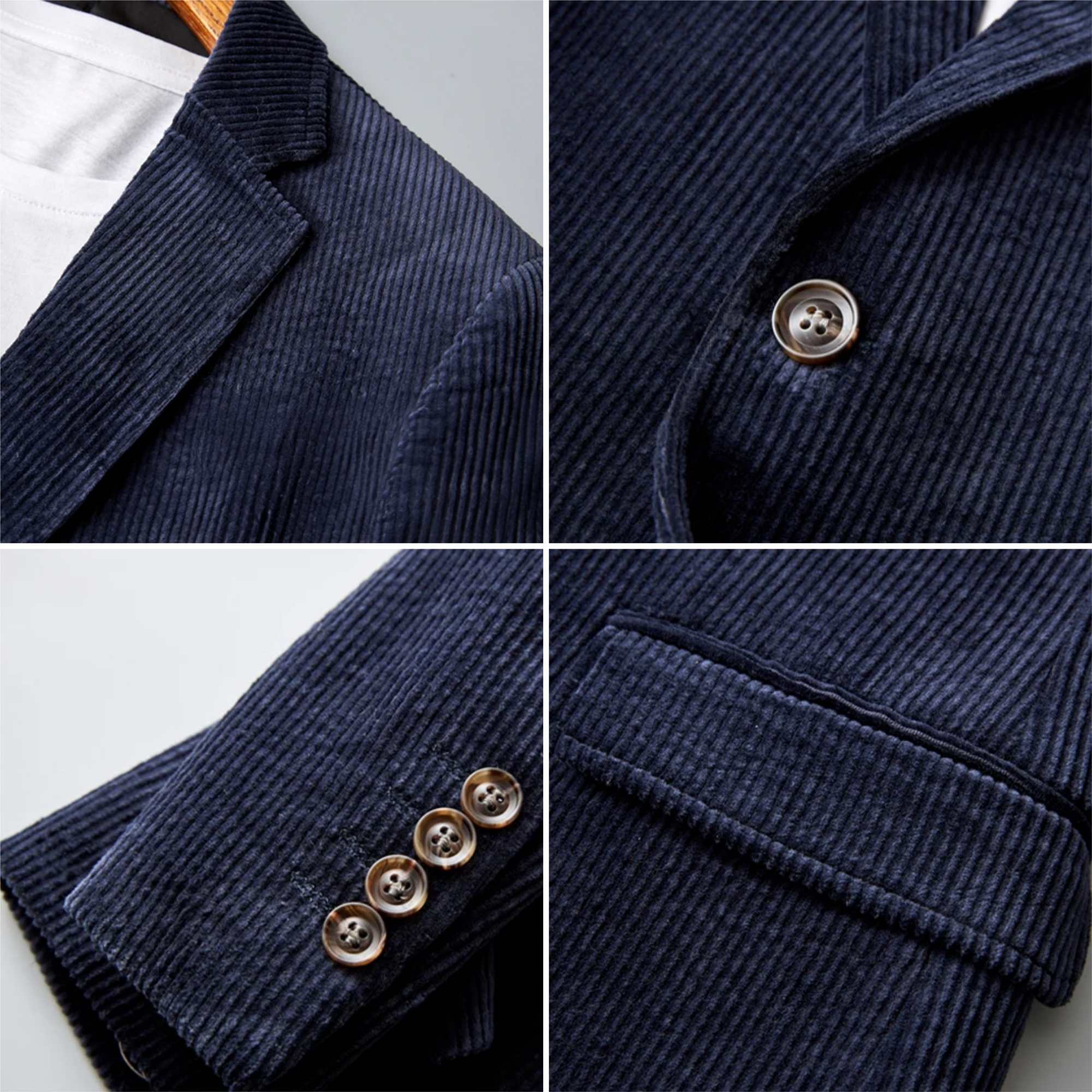 Lys blå herreblazer i slank passform, perfekt for moderne mote og elegant herreklær.