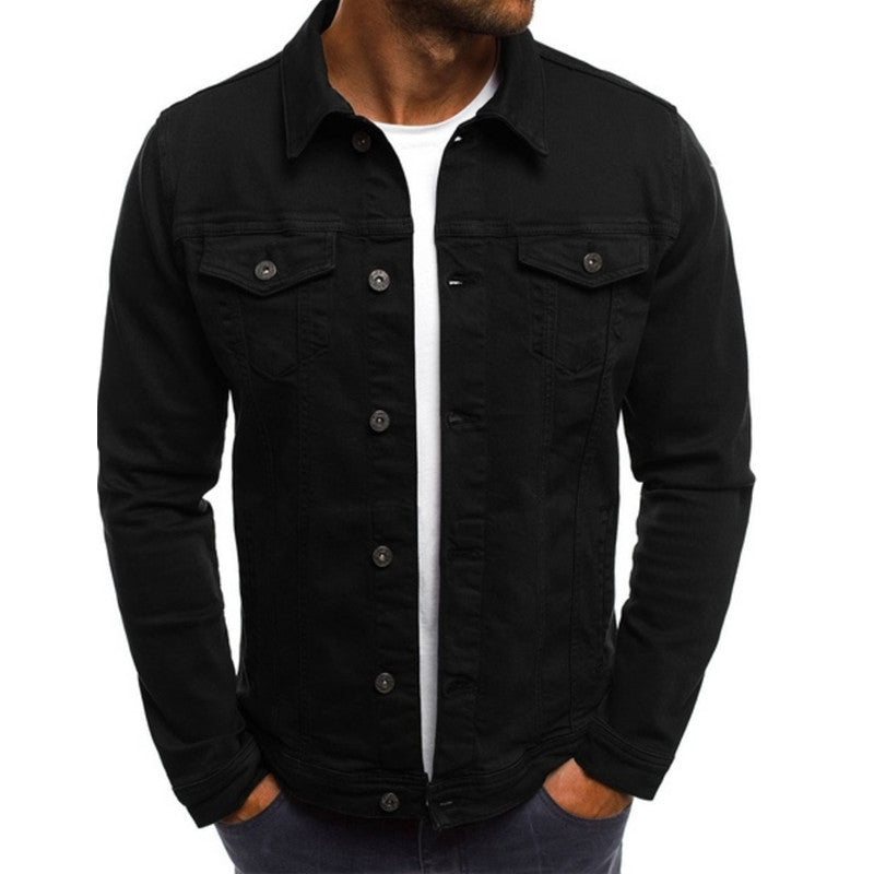 Uformell herrejakke i denimstil. Komfortabel hverdagsjakke for vår og høst med klassisk preg.