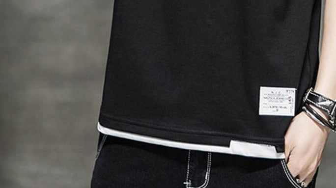 Oversized herre t-skjorte i myk bomull; perfekt for casual, komfortabel streetwear-stil.