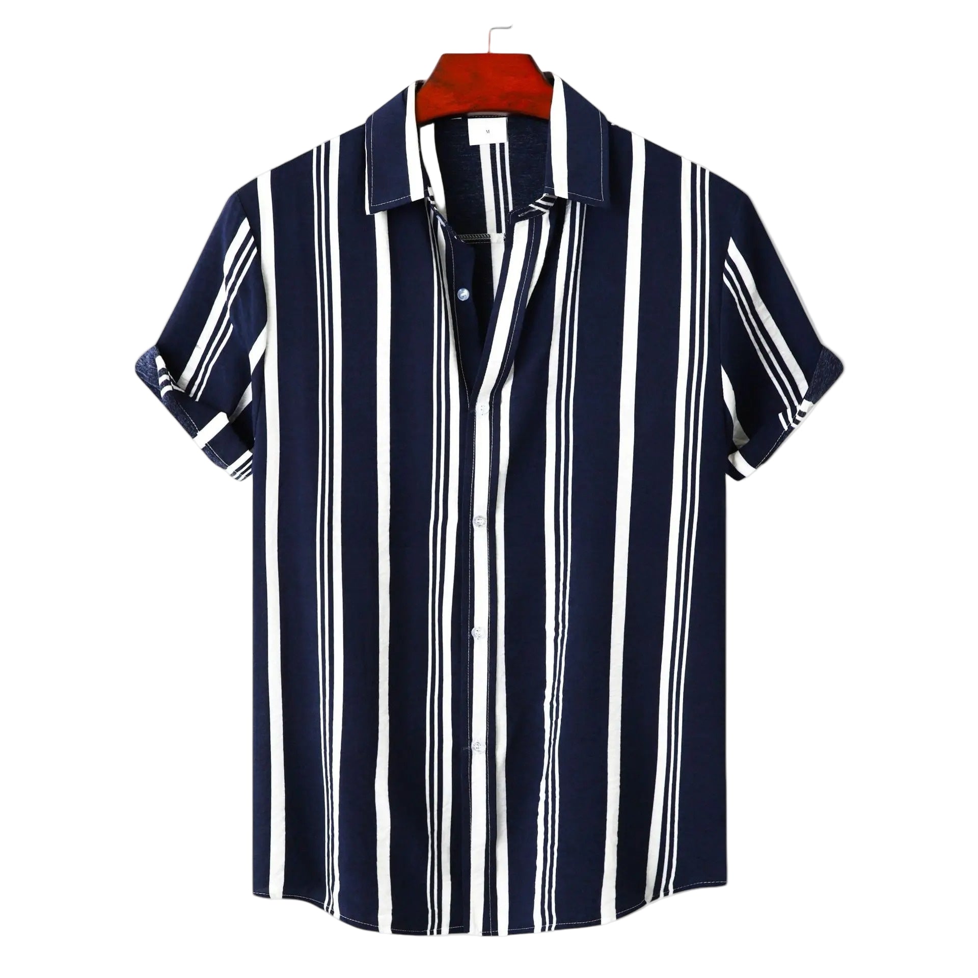 Herreskjorte i klassisk stripete design for menn, elegant og allsidig for sommer og hverdagsbruk.