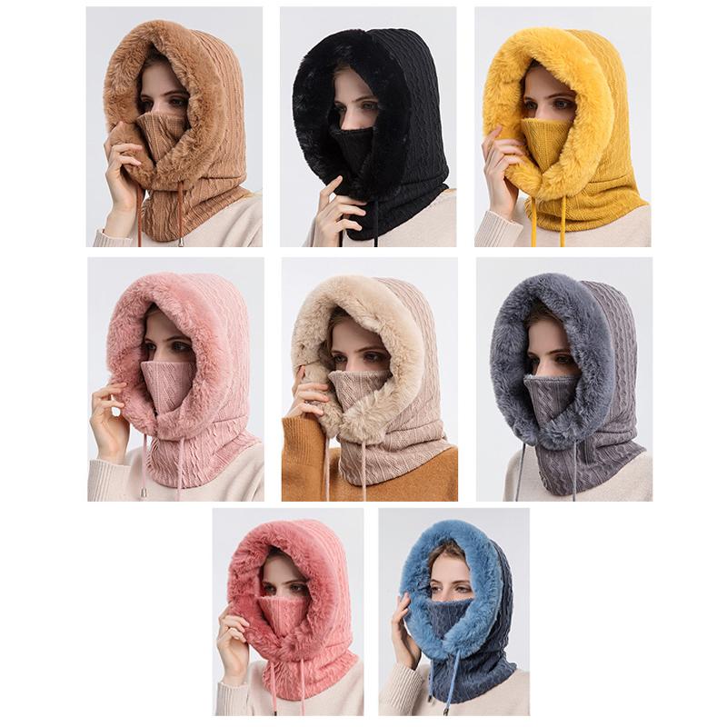 "Hette-skjerf for kvinner i flere farger, varm og stilig, ideell for vinter, laget av luksuriøs polyester."
