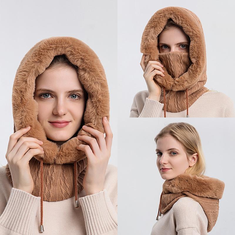 "Hette-skjerf for kvinner i flere farger, varm og stilig, ideell for vinter, laget av luksuriøs polyester."