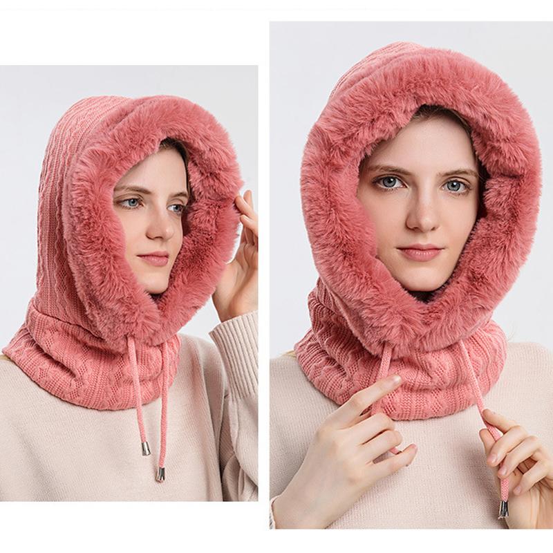 "Hette-skjerf for kvinner i flere farger, varm og stilig, ideell for vinter, laget av luksuriøs polyester."