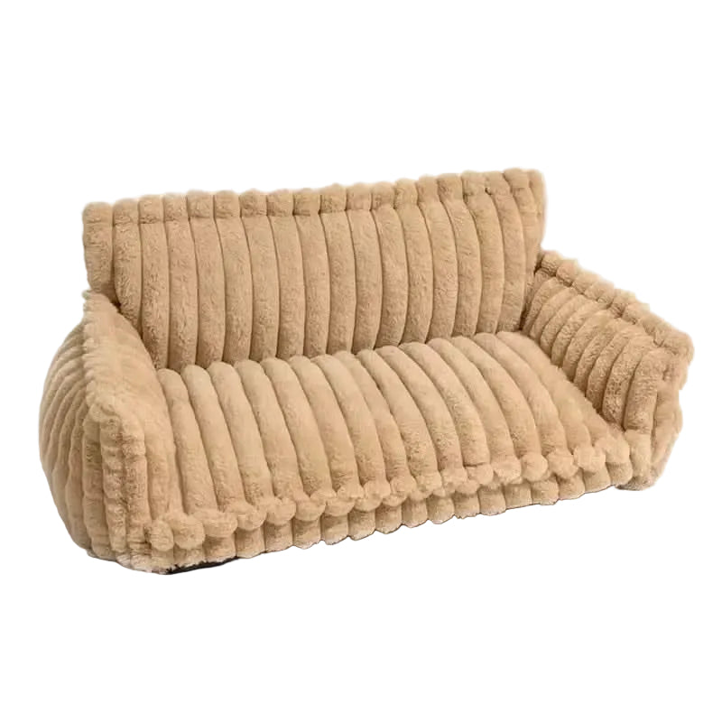 Hundesofa med hevet kant for komfortabel hvile. Myk og støttende kjæledyrseng.