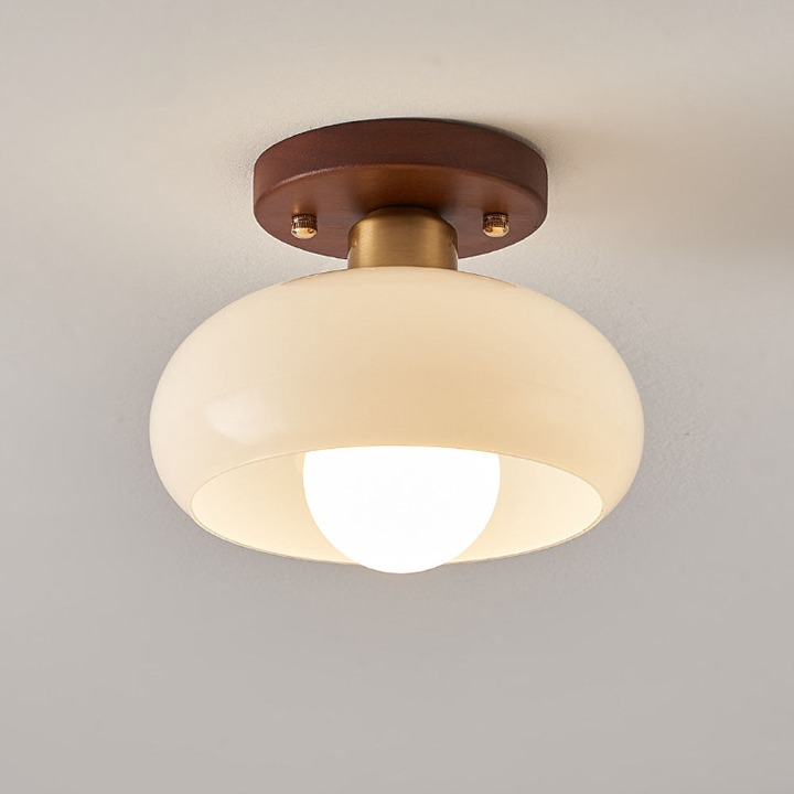 Vintage white small ceiling lamp - Classic style for the hallway