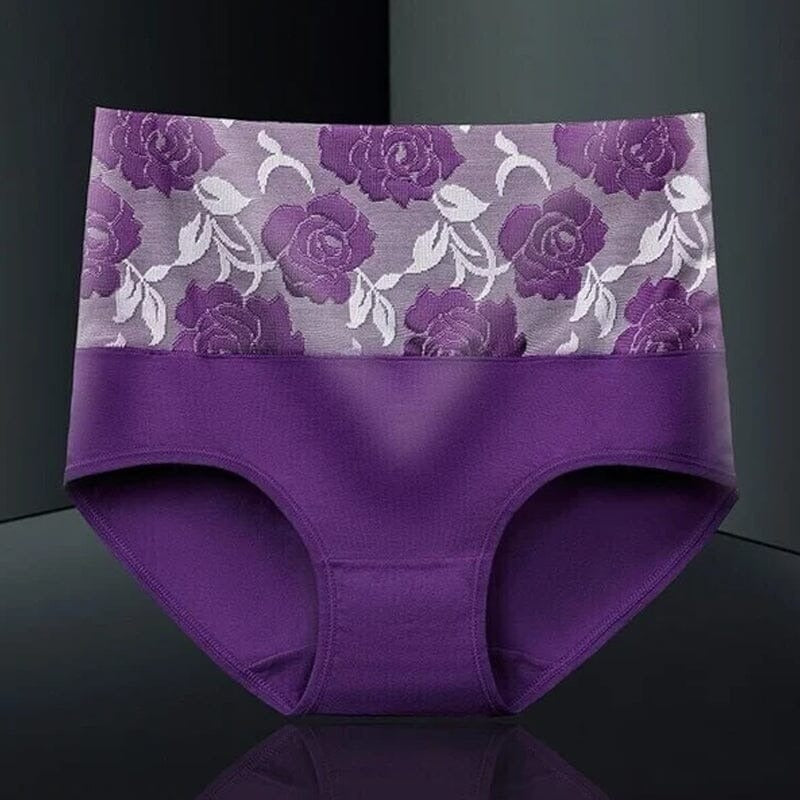 High waist panties - Floral pattern - Comfortable and elegant