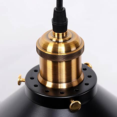 Dimmbar svart metall pendellampe, industriell retro design for stemningsfull belysning
