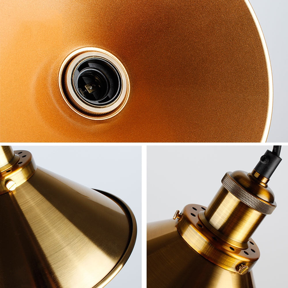 Hengende lampe svart metall, industriell og retro, funksjonell belysning for kontor
