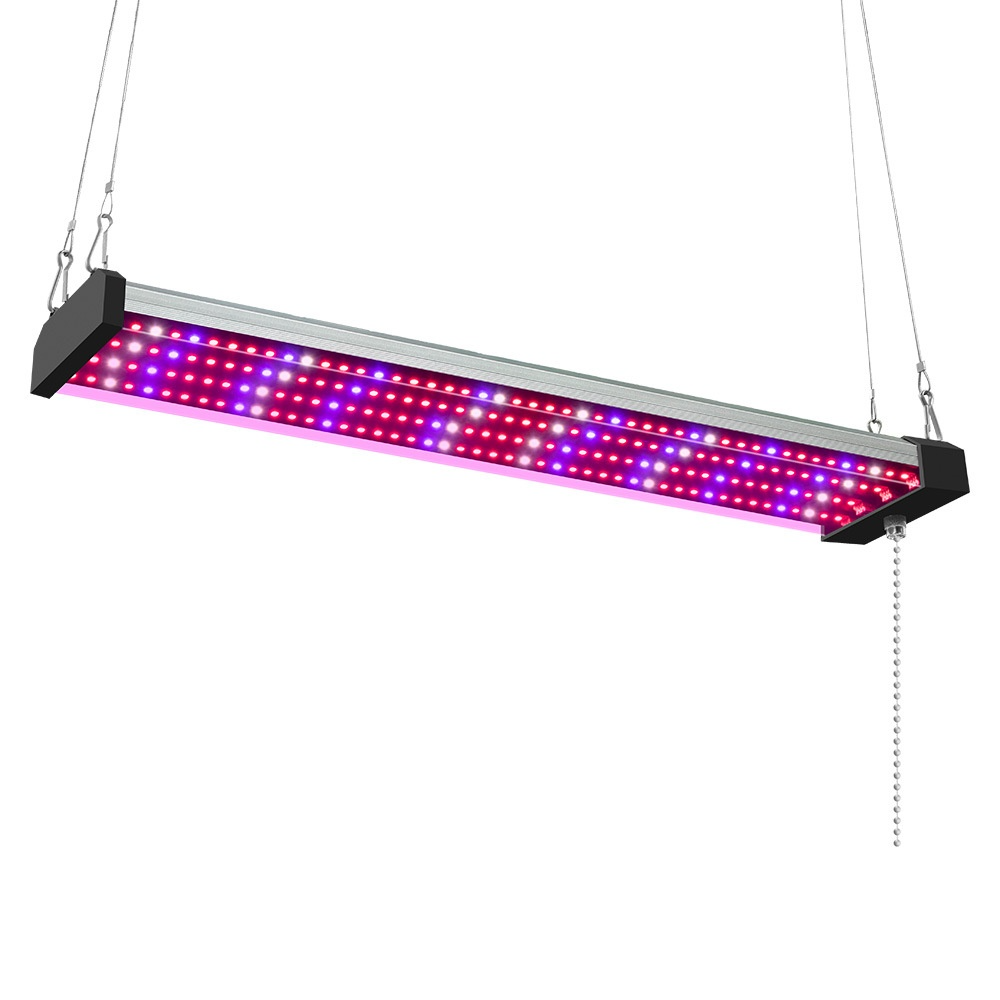Innendørs LED-plantelampe med fullspektrum lys for optimal vekst av stueplanter og urtehager.