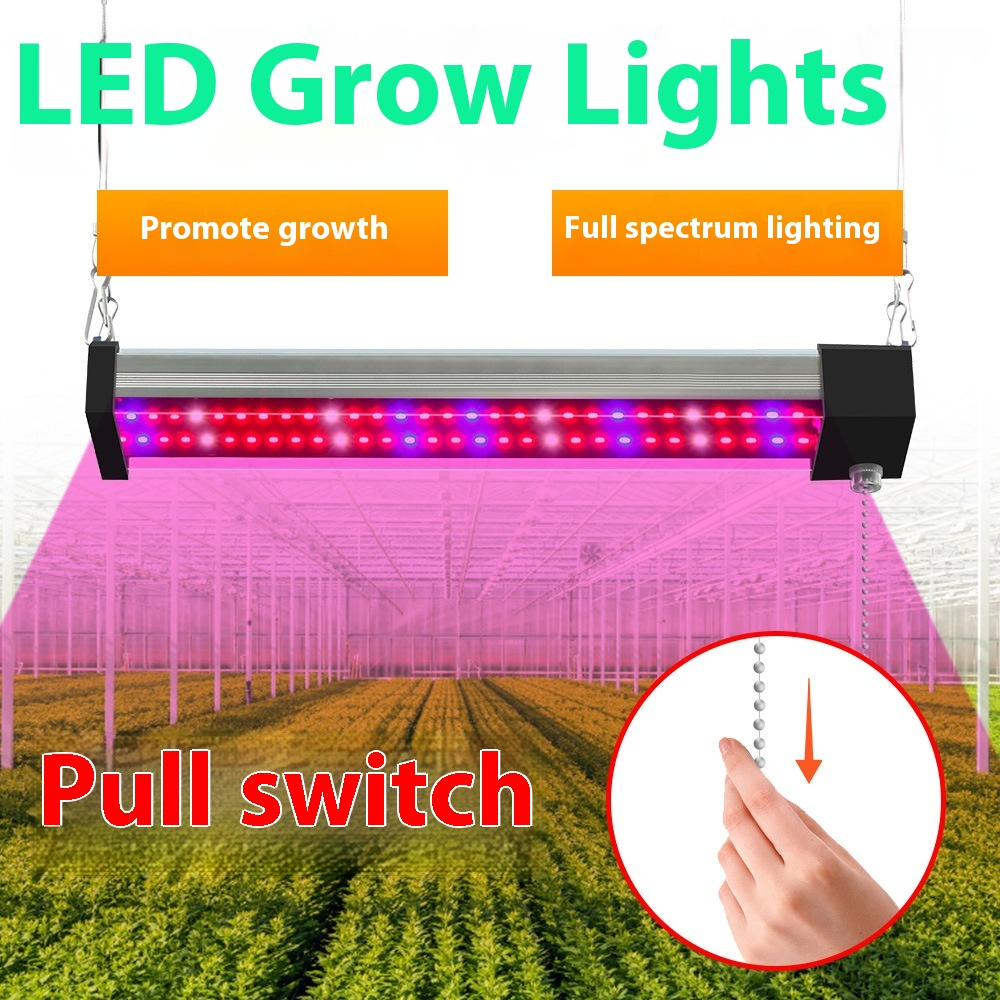Energieffektiv LED-vekstlys for innendørs planter; gir fullspektrum lys for sunn plantepleie.