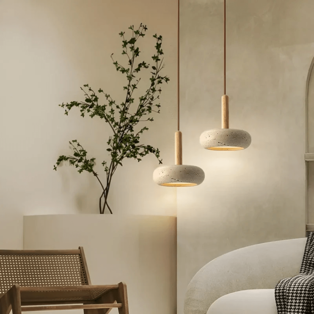Unik designlampe: Retro taklampe med delikat japansk-inspirert stil. Vakker belysning for hjemmet.