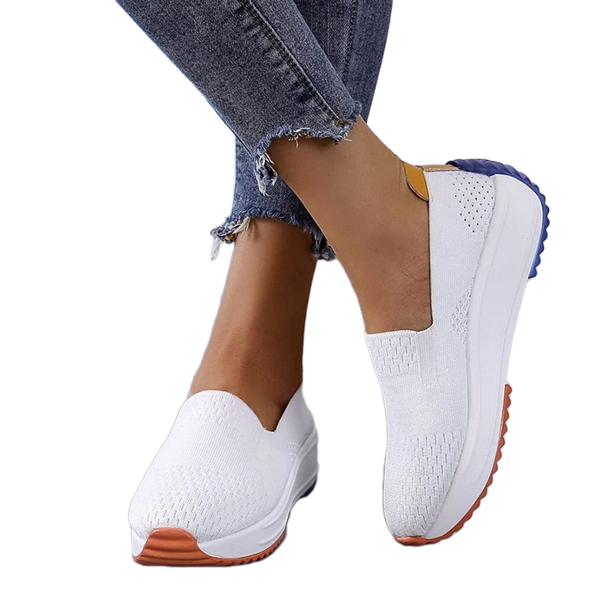 Joggesko for kvinner i lilla mesh-stoff, pustende design, for komfortabel fritid og sommerbruk