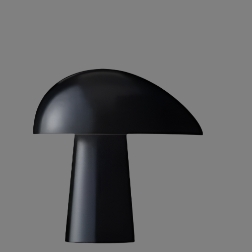 Juno bordlampe i skandinavisk stil med soppformet skjerm, metalliske detaljer og LED-lys, perfekt for moderne hjem.