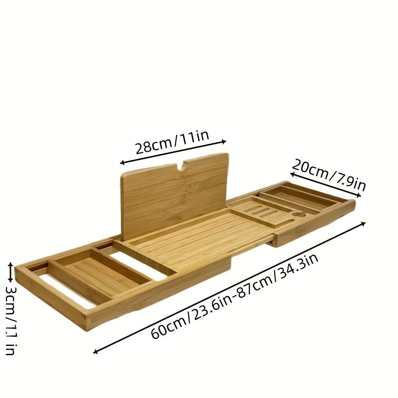 Oppgrader badet med en justerbar badekar caddy. Optimal for komfort, organisering og hjemme-spa følelse.
