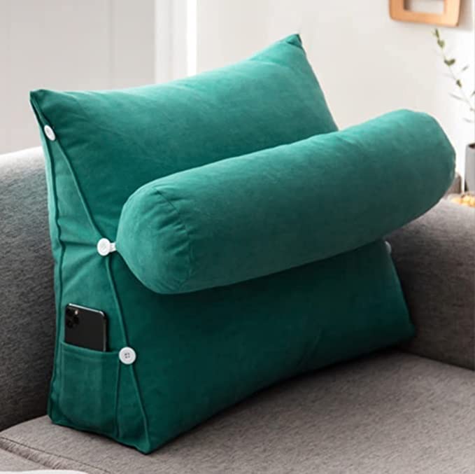 Komfortabel lesepute/tv-pute. Justerbar kilepute gir støtte til ryggen i seng eller sofa for avslapning.