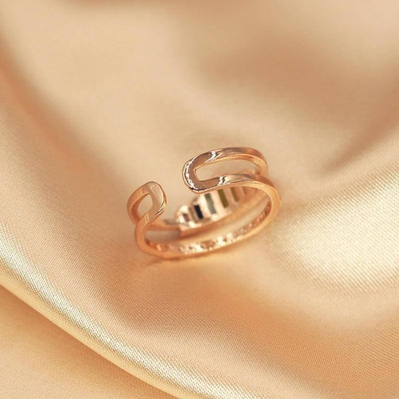 Datter gave: Justerbar sølv kronering med glitrende regnbue cubic zirconia smykker.
