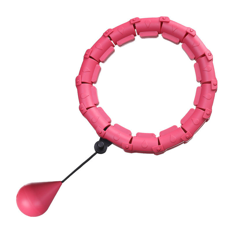 "Justerbar lilla vektet hula hoop for effektiv fettforbrenning og komfortabel massasje under trening."
