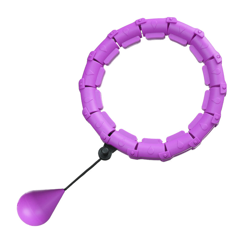 "Justerbar lilla vektet hula hoop for effektiv fettforbrenning og komfortabel massasje under trening."